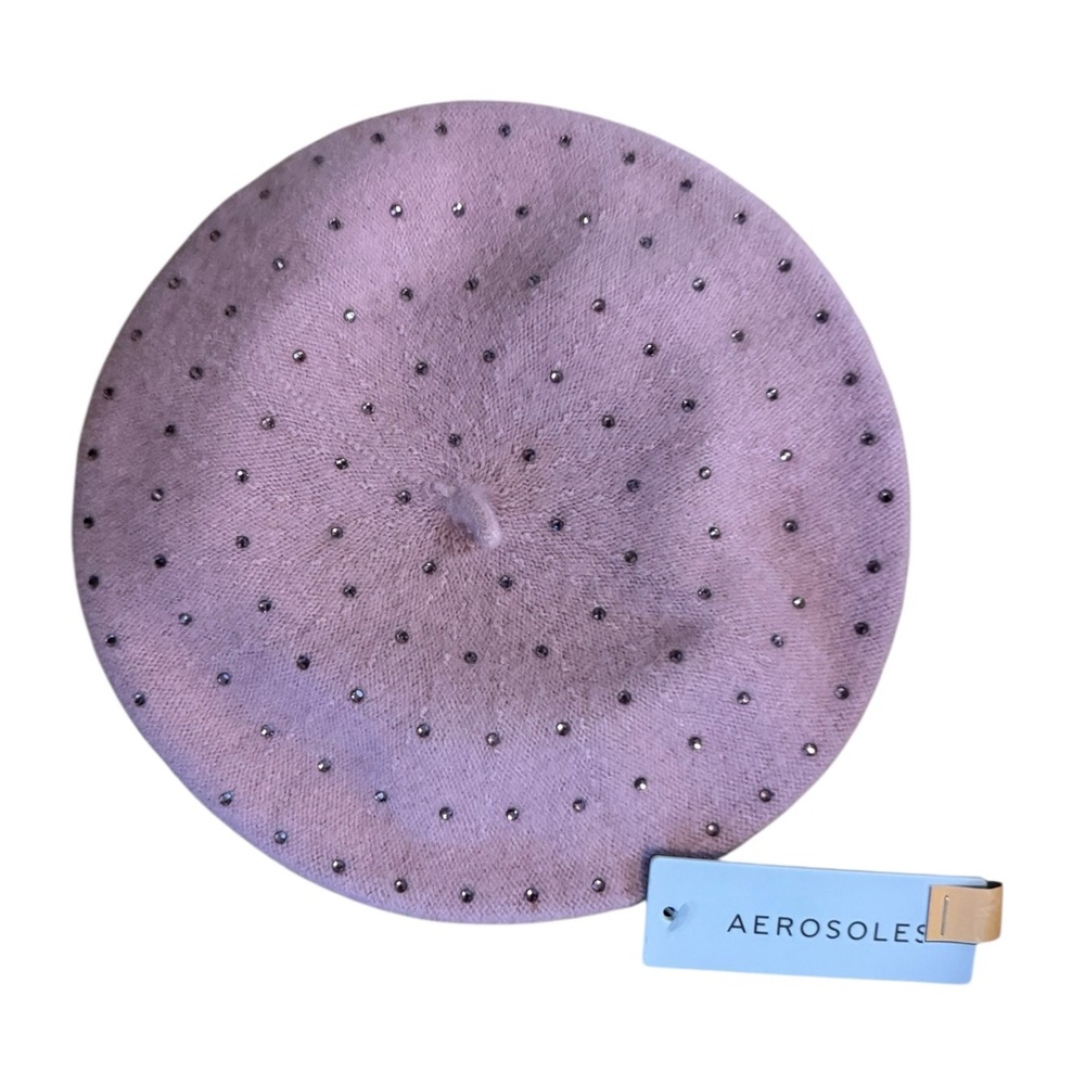 AEROSOLES Pink Beret with rhinestones 💗